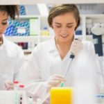 students working in a lab