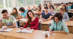 students in lecture hall